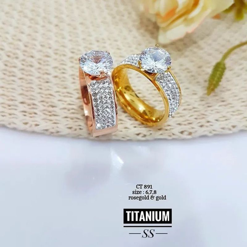 CINCIN MATA REPLIKA DIAMOND TITANIUM 100% ANTI LUNTUR