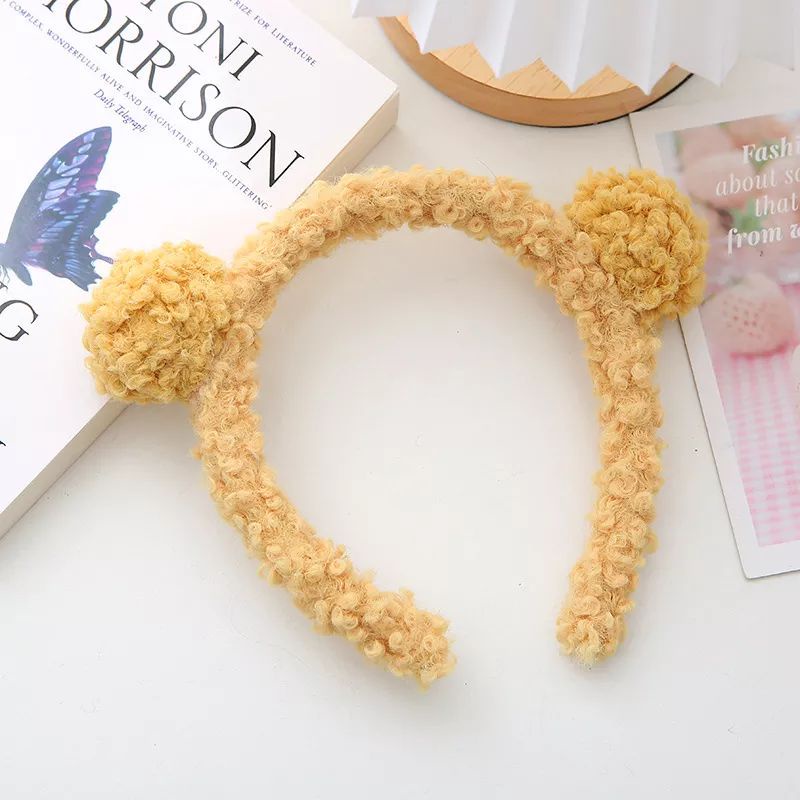 T&amp;Y Bando Karakter Telinga Beruang Bear Bulu Korea Kekinian Bandana Bando Handuk Aksesoris Rambut Murah Import