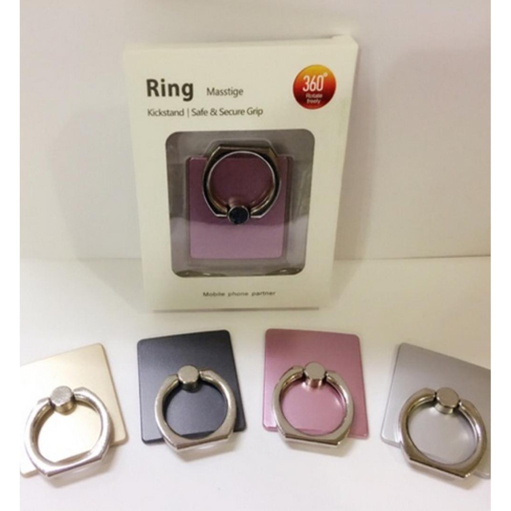 Iring Holder HP Polos Warna Warni Gantungan Cincin HP Cincin Gantungan HP + Hook RIng