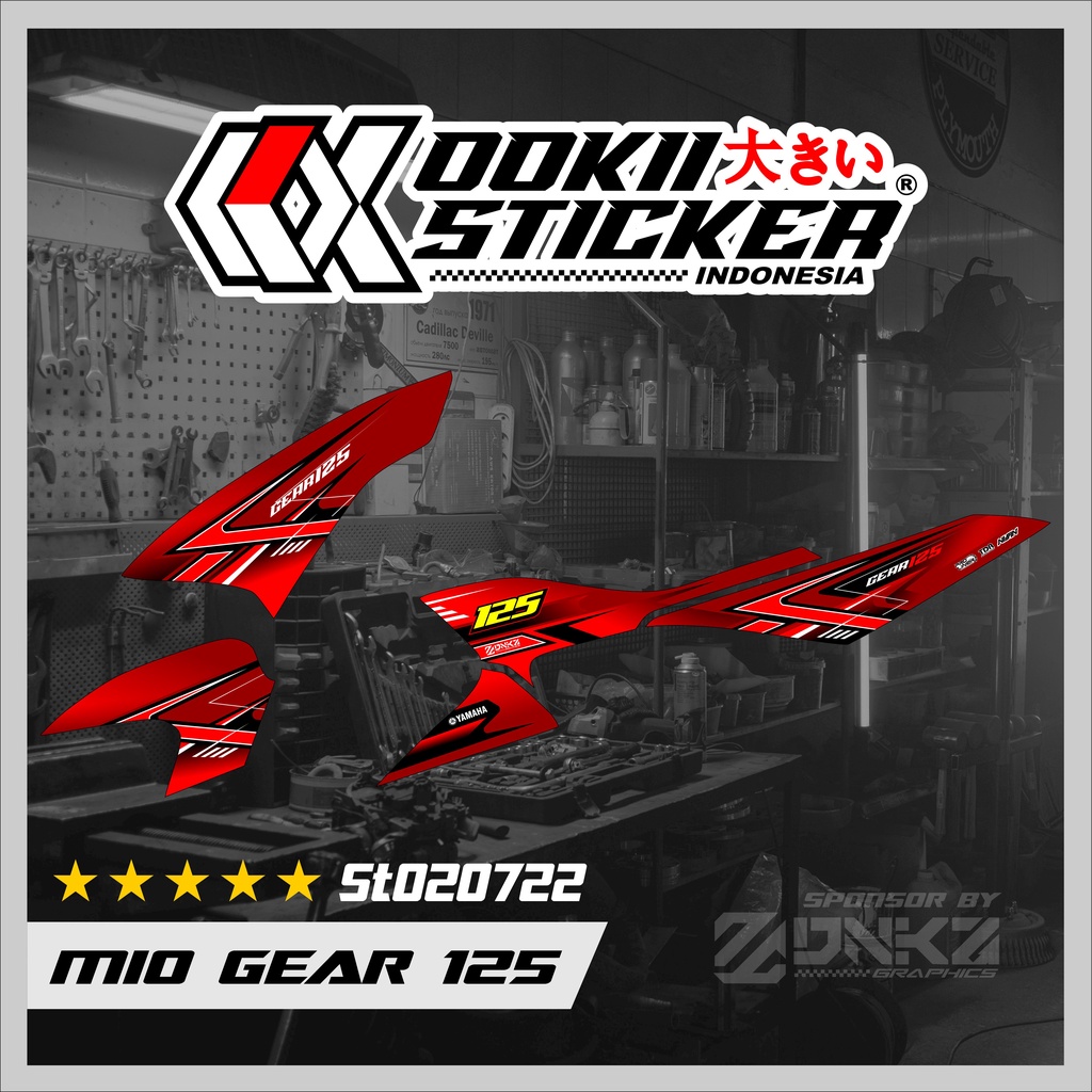 Stiker Mio 125 Gear Decal Striping Mio Gear 125 ST020722 OOKII