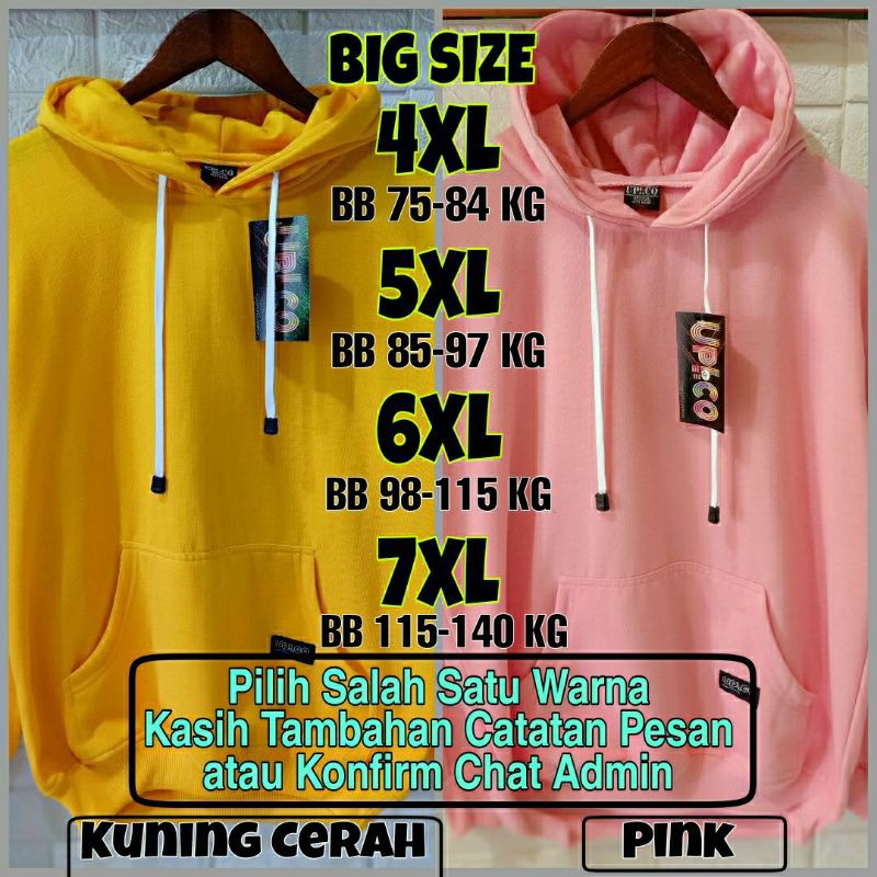 HOODIE BIG SIZE UP.co, MUAT Sampai BB 150kg REAL JUMBO