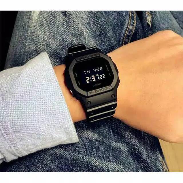 Jam Tangan Pria Digital GLS-5600 New Full Color Hitam FASHION Rubber KARET ANALOG QUARTZ MEWAH ELEGAN