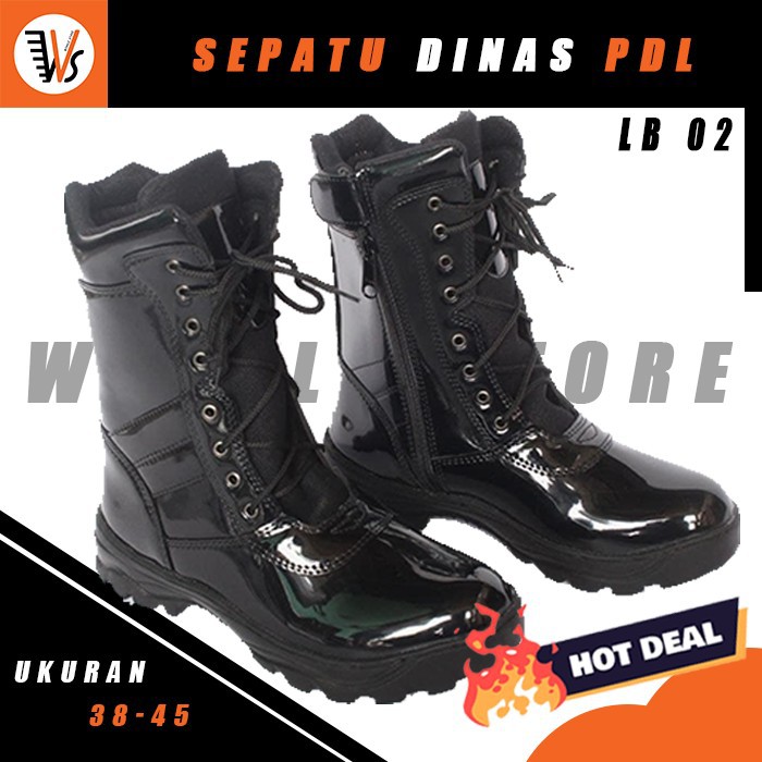 MT   Sepatu PDL Dinas Tinggi Kilap TNI POLRI POLISI SATPAM MURAH - LB02