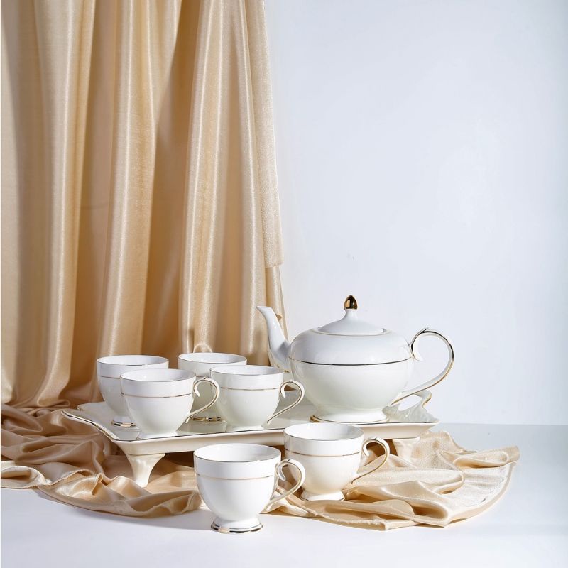 Tea Set Keramik Capodimonte plus Nampan (LSH-JX-01)