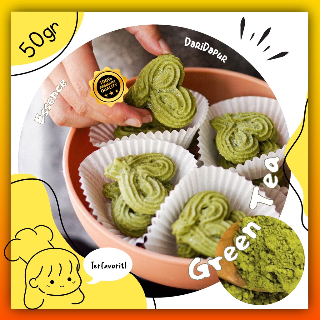 

Distributor Bubuk Essen /Essens / Essence / Perisa / Extract Powder Green Tea / Greentea / Gren Tea / Matcha / Maca / Macha | Green Tea Essence | Essen Makanan Rasa | Perasa Makanan untuk Kue | Halal, Murah, Terbaik 50gr