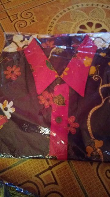 Sarimbit Keluarga/ Family Batik Rok N Blus Wanita Alena Zig Zag Maroon