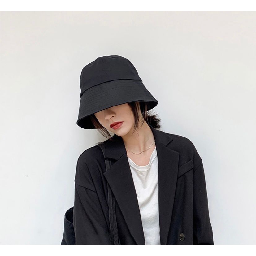 DUNIA FASHION ID WIDE BUCKET HAT selebgram aksen tali /topi wanita terlaris DRILL