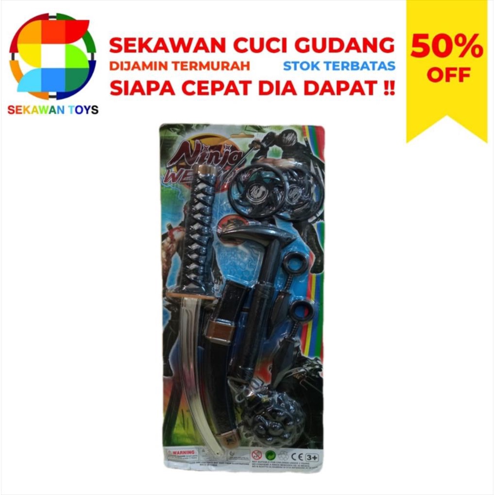 Mainan Anak TERMURAHH/Ninja  Weapon Samurai SEKAWAN SALE 24