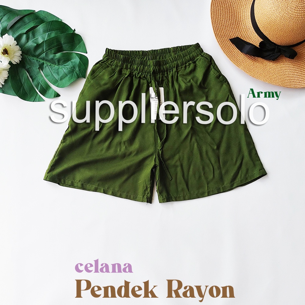 Celana Pendek Polos Hotpants RAYON TWILL PREMIUM XL/XXL/XXXL (JUMBO)