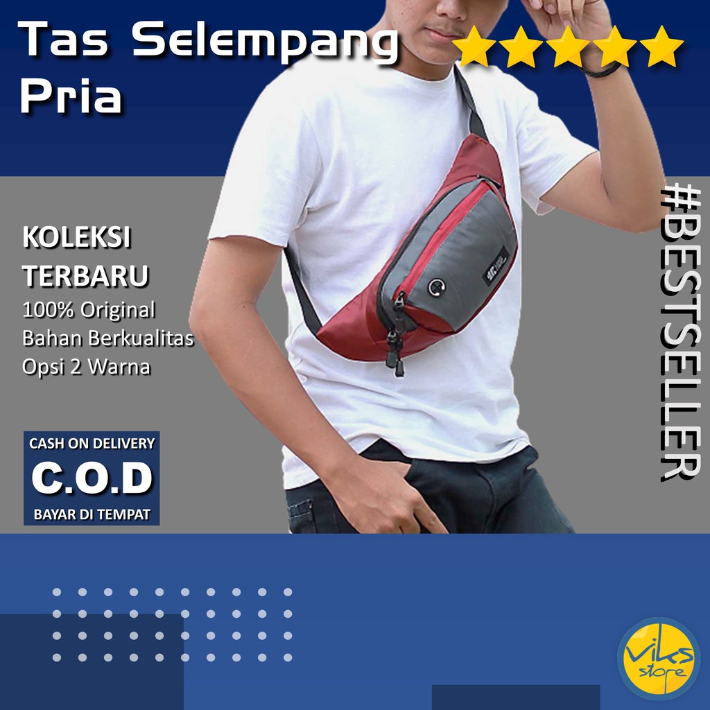 Tas Selempang Cowok Pria Tas Pinggang Waist Bag Sling Bag Distro Kuzatura Lokal Premium