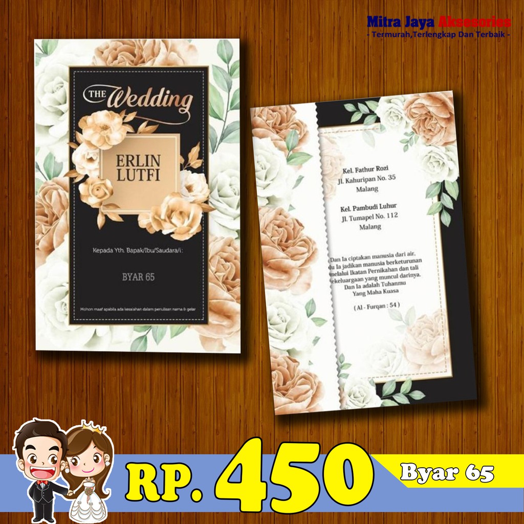 BEST SELLER Blangko Undangan Pernikahan Byar 65
