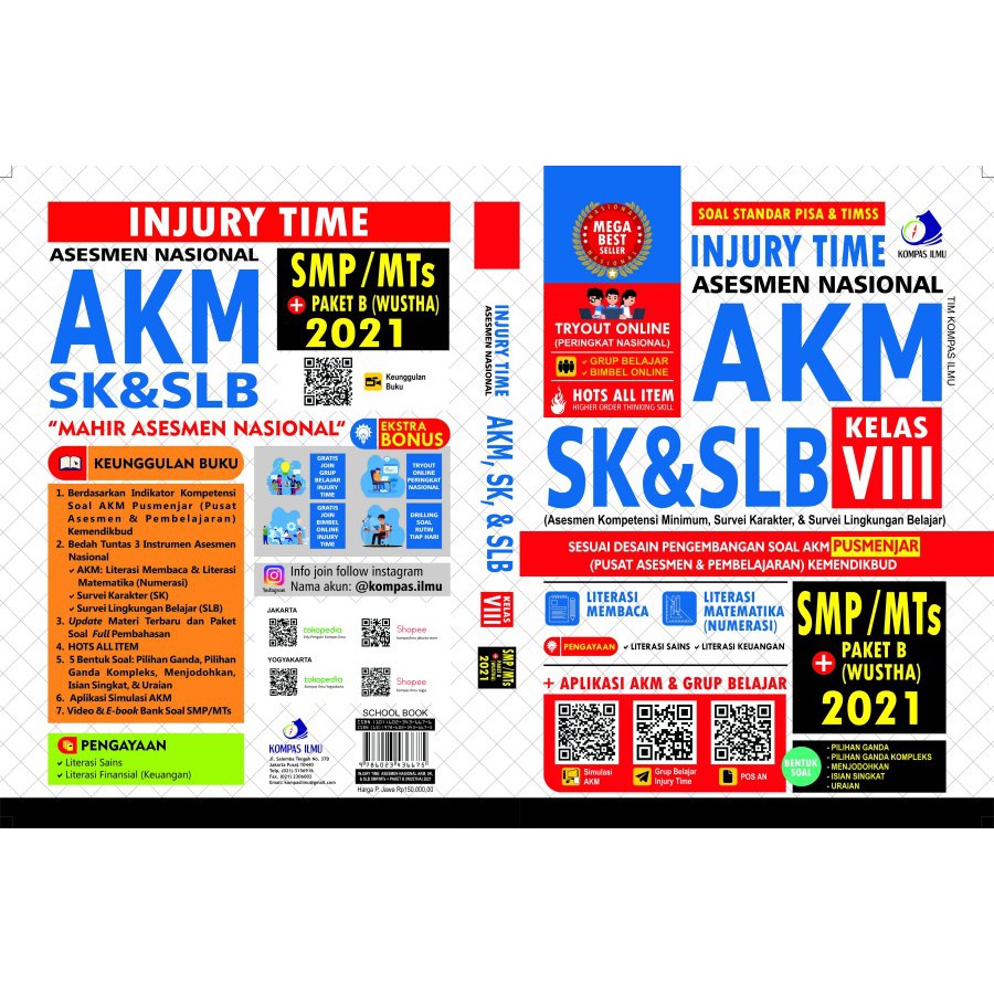 Injury Time Asesmen Nasional Akm Sk Slb Smp Mts 2021 Paket B Shopee Indonesia
