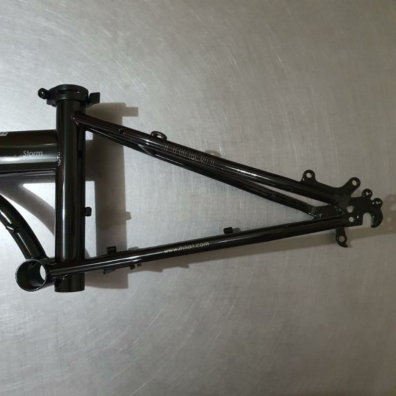 Frame Fork Fnhon Storm Hitam metalic dan Handle post Hp black glossy Discbrake DB Disc brake