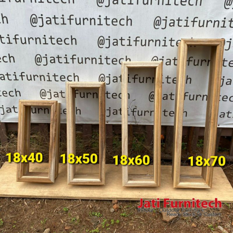 Loster Minimalis Kayu Jati - Berbagai Ukuran - 18x40 - 18x50 - 18x60 - 18x70