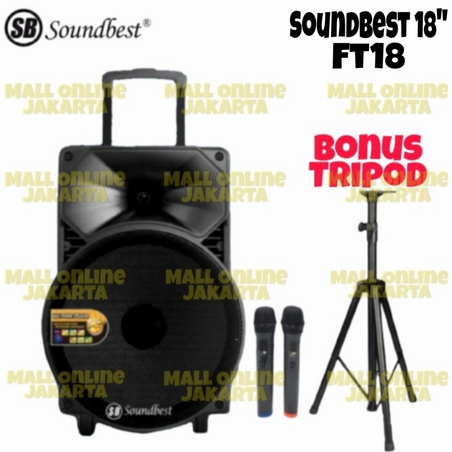 Speaker Portable Soundbest Ft 18 Original Ft18 Portabel Bluetooth