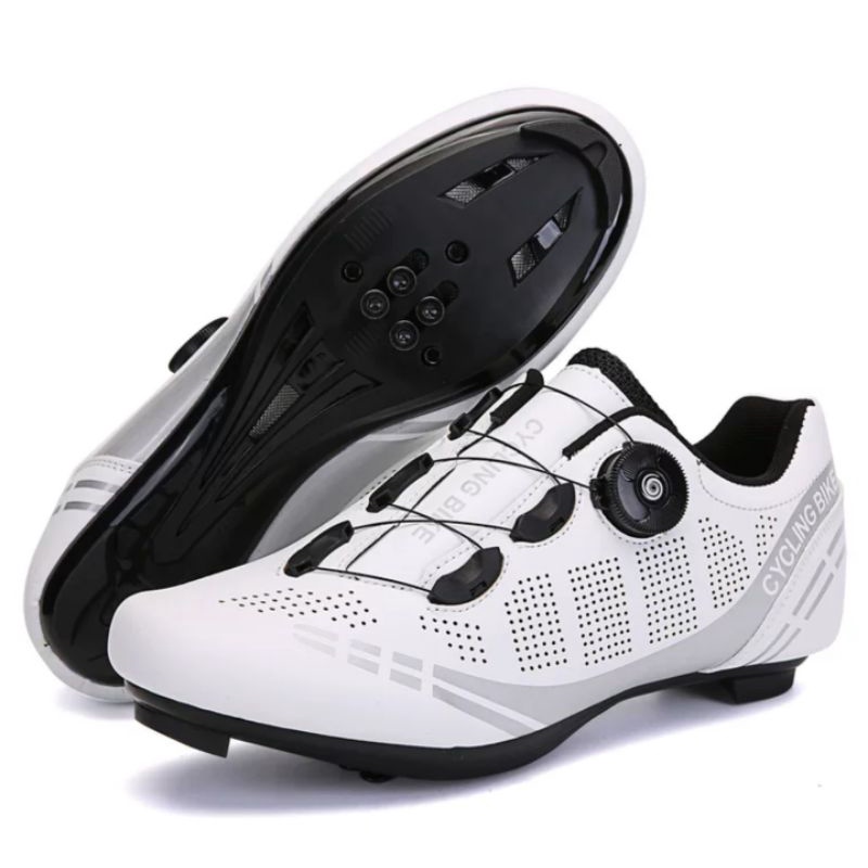 Sepatu Sepeda Multi Cleat Roadbike MTB Cycling Bike Shoes Multi Cleats Sepatu Gowes Cleat Putih