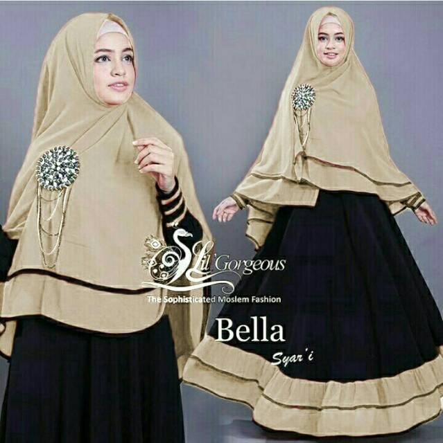 FC Set hijab syari Bella (ada 8 warna) / set hijab syari kekinian