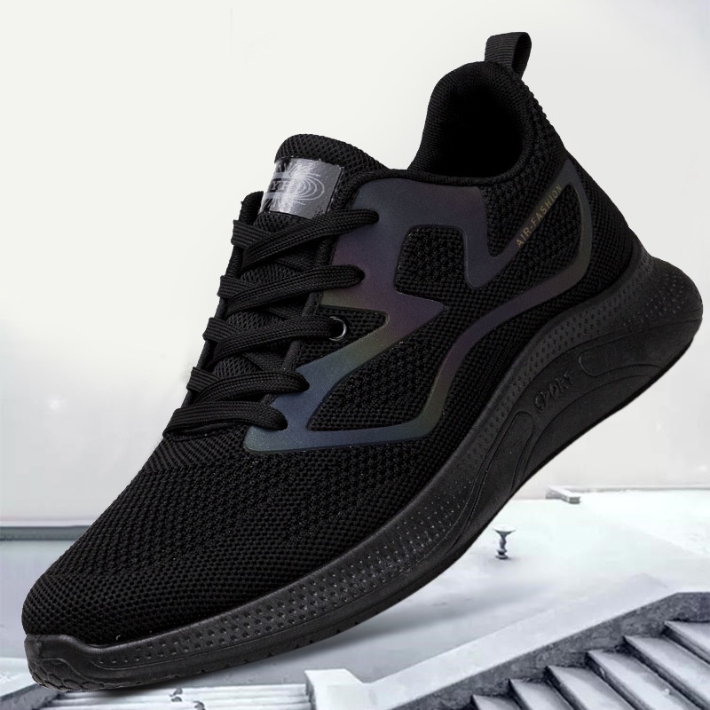 Nomad S07 Butterfly Sepatu Sneakers Fashion Menyala S07 Kasual Hitam Karet Shoes Sport Snekers