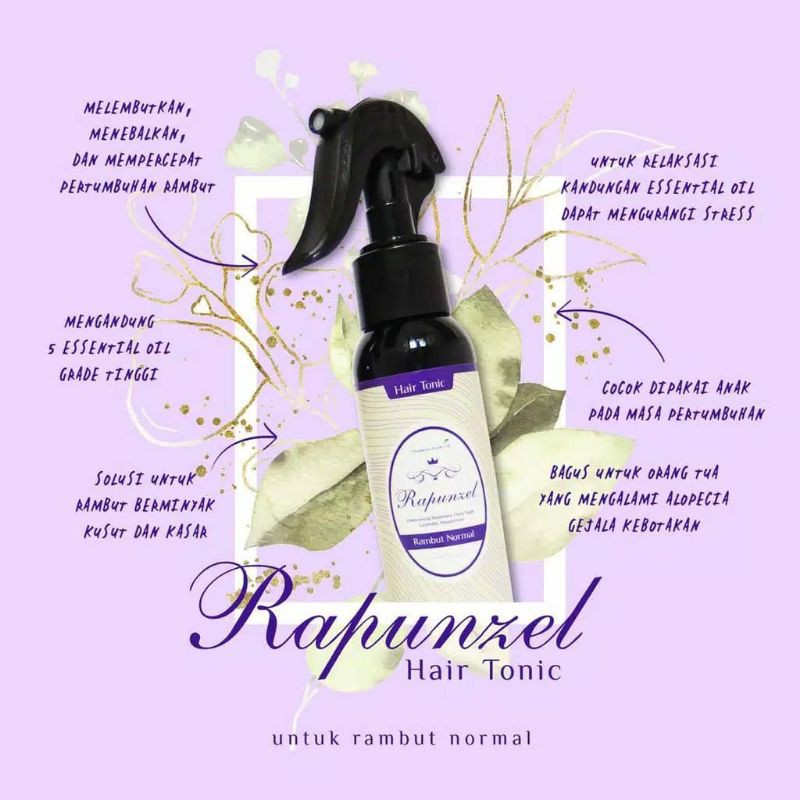 RAPUNZEL Hair Tonic Essential Oil Blend Varian Rambut Normal 100ml (ANTI BOTAK)