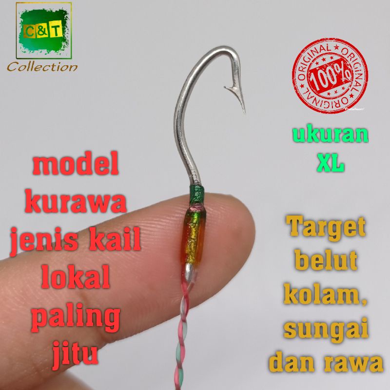 Kail Pancing Urek Belut Pancing Belut Kail Belut India Bahan Baja Model Kurawa Ukuran XL