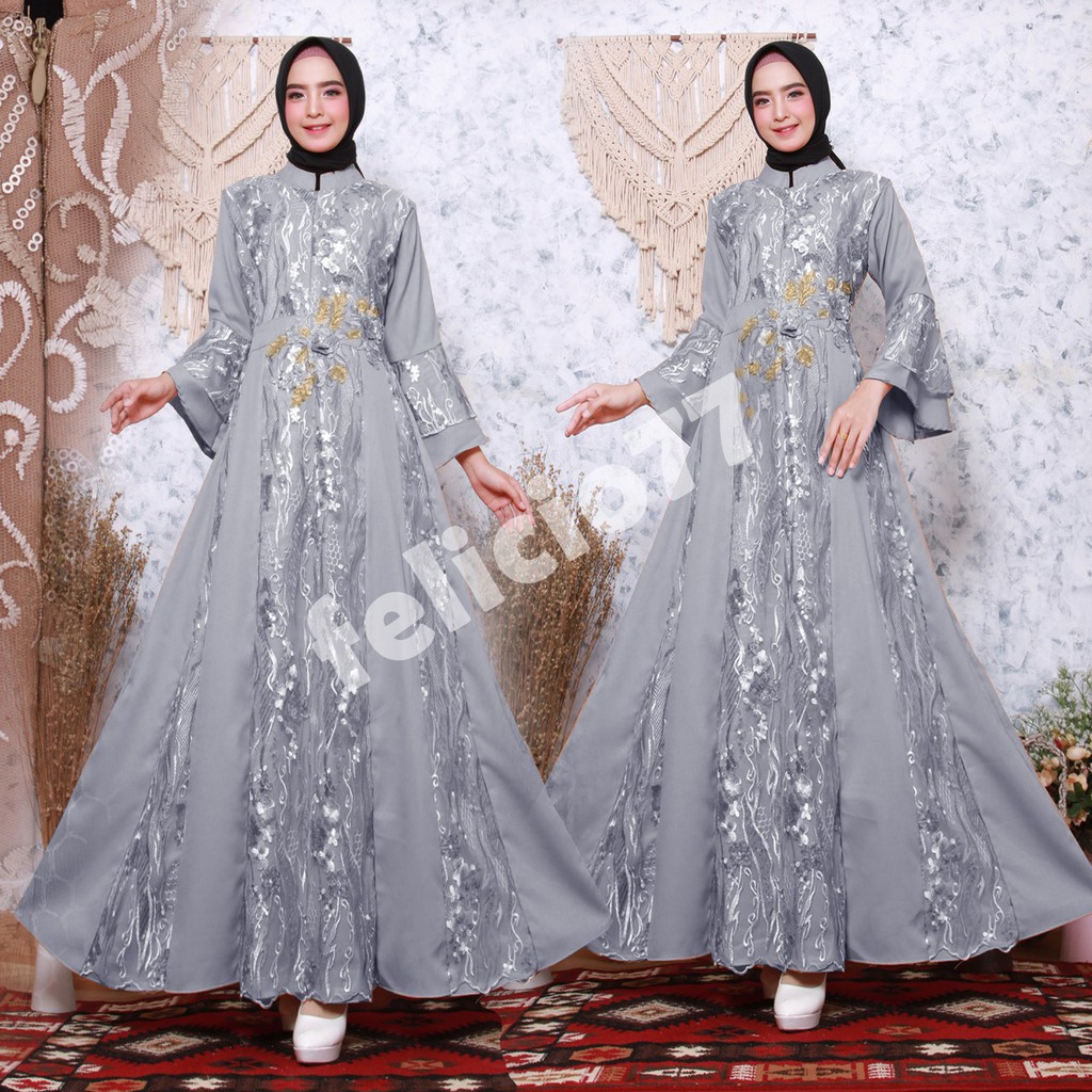 Gamis Johra/Baju Gamis Brukat Tile Dewasa Gamis Brukat Pesta Gamis Premium Fashion Muslim