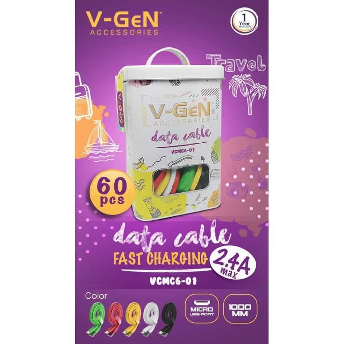 Kabel Data MicroUSB V-GeN VCMC6-01 Fast Charging 2.4A