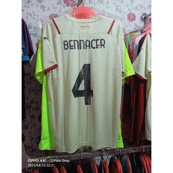 JERSEY AC MILAN AWAY + NAMA BENNACER