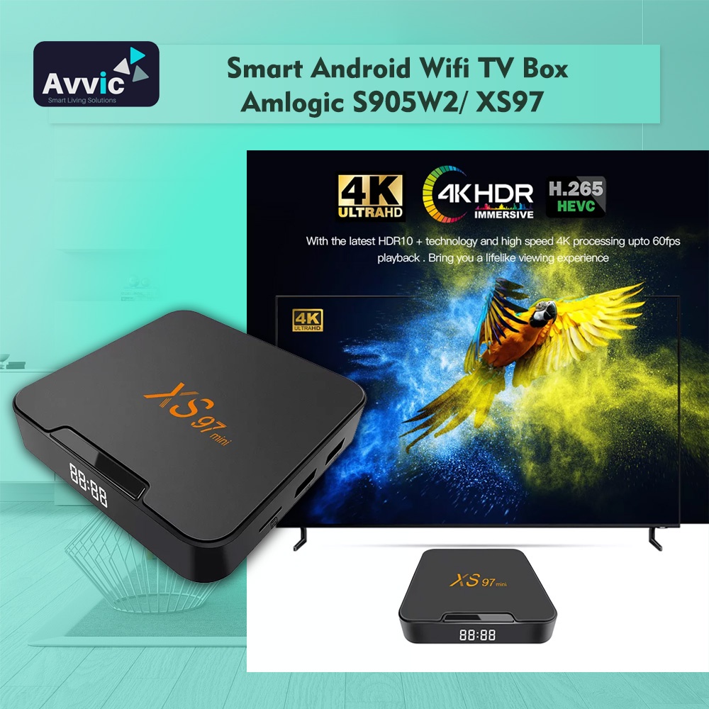 Android TV Box XS97 MAX 4K HD 4GB 32GB WiFi Netflix Smart Media Player Bluetooth 5.0 Android 11