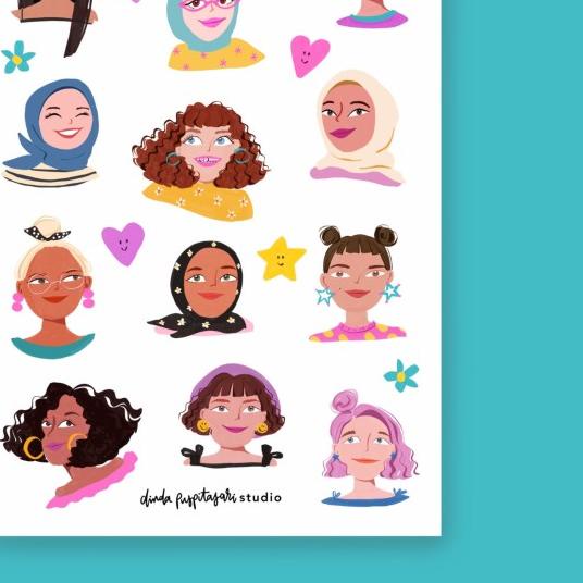 

☼ GIRLS #02 GLOSSY STICKERS ♩