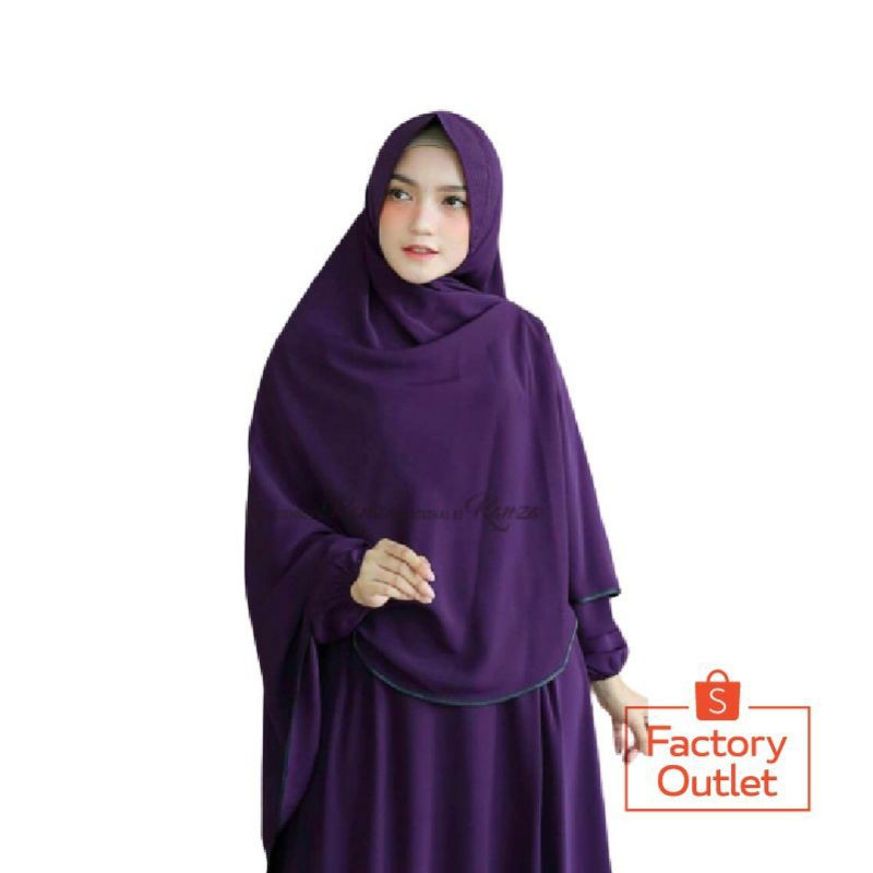 ( BIG SALE) MDS - GAMIS SYARI KHADIJAH SATU SET KRUDUNG KHIMAR
