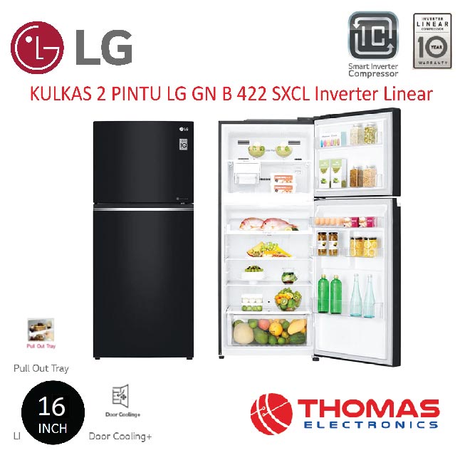 KULKAS 2 PINTU LG GN B 422 SXCL Inverter Linear GARANSI RESMI