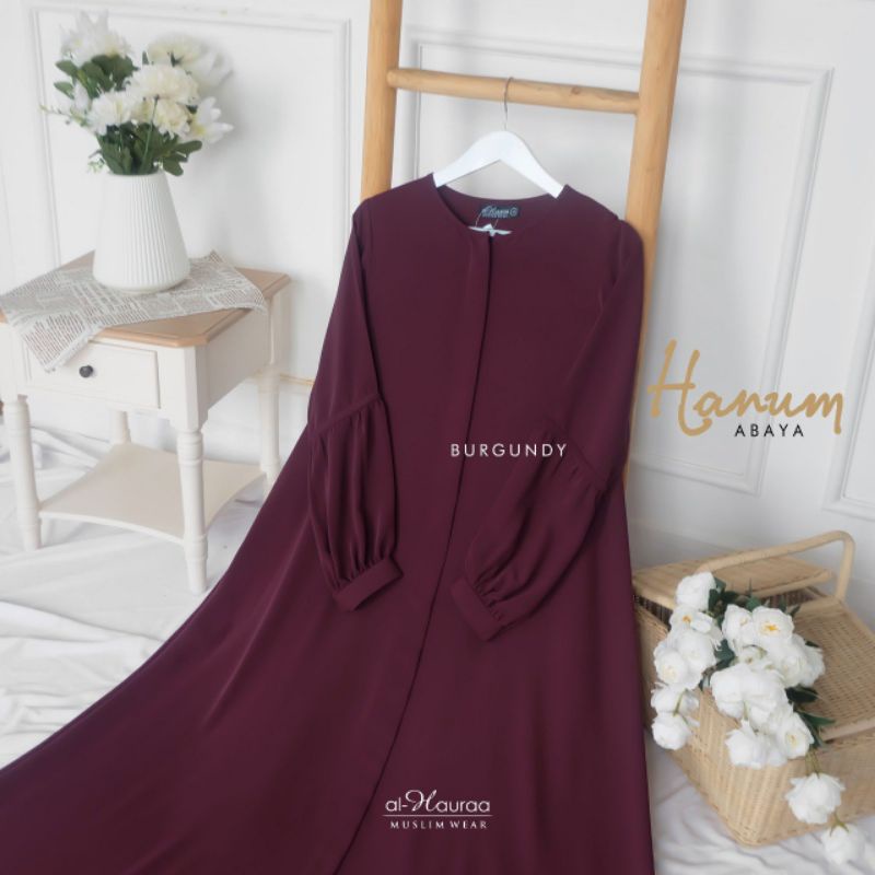 Gamis Hanum Burgundy by Al Hauraa