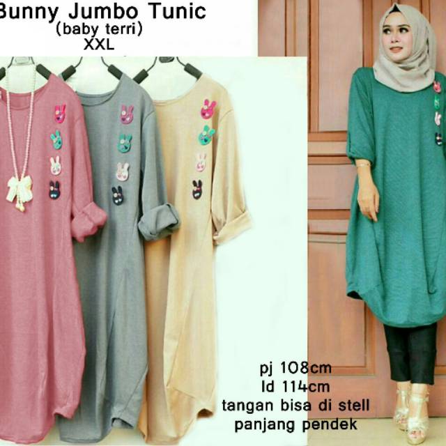 CTN Baju tunic jumbo BUNNY best seller