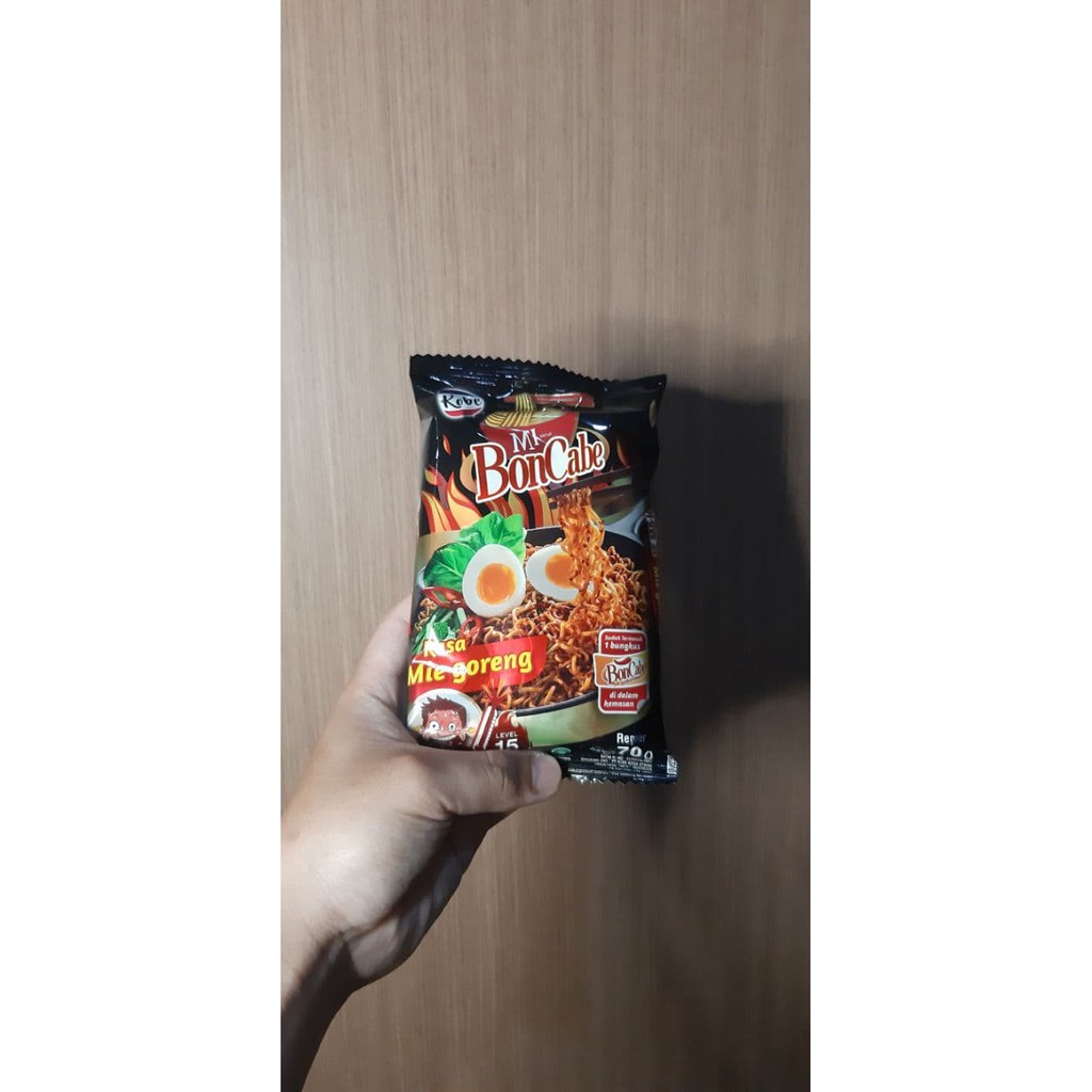 MI BONCABE TERMURAH LEVEL 15 70 GRAM MIE GORENG BARU! Bon cabe