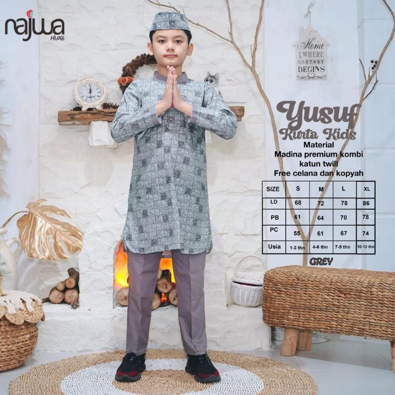 YUSUF KURTA SETELAN KOKO ANAK ORI NAJWA