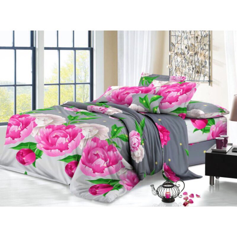 Sprei Adela New Comfort Collection T20 Size 180x200cm Bantal 2 MURAH BAHAN KATUN DISPERS TIDAKLUNTUR