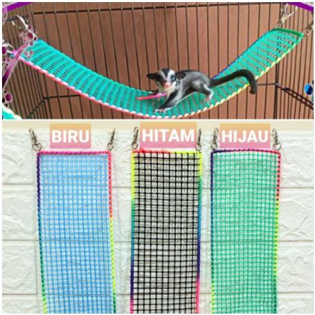 Climbing Net Mainan Sugar Glider / Hamster / Tupai / Panjatan hewan / aksesoris kandang