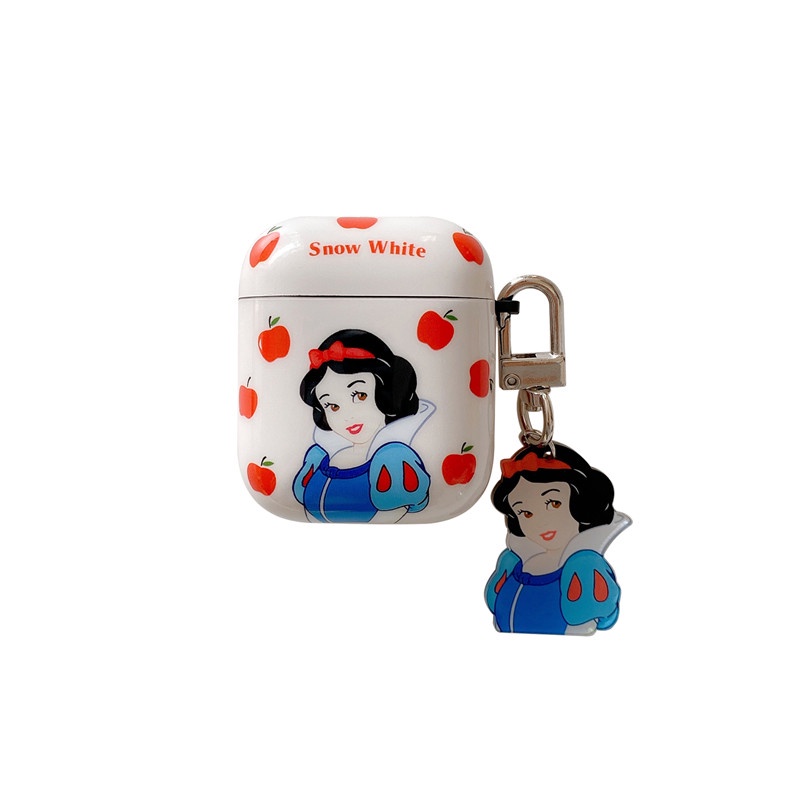 Case TPU Desain Snow White Dengan Gantungan Kunci Untuk Airpods 1 2 Pro