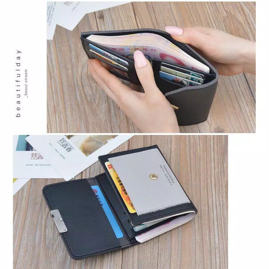 (COD) Dompet Lipat Wanita Women Wallet Dompet Fashion Korea MALL SHOPPING