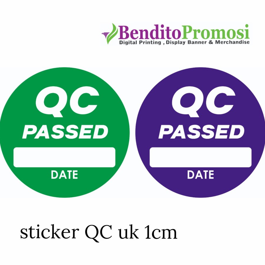 Sticker Label QC, Sticker QC Passed, Sticker Cek Barang, QC Label - Bendito Promosi