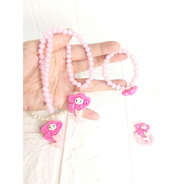 CPM02 Kalung Gelang Cincin Plastik Mix Mermaid