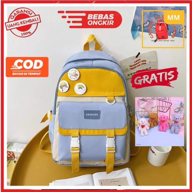 Tas Ransel Sekolah Cewek Wanita untuk anak SD SMP SMA Model Korea ORI Import