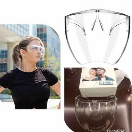 FACE SHIELD KACAMATA TRANSPARAN PELINDUNG WAJAH