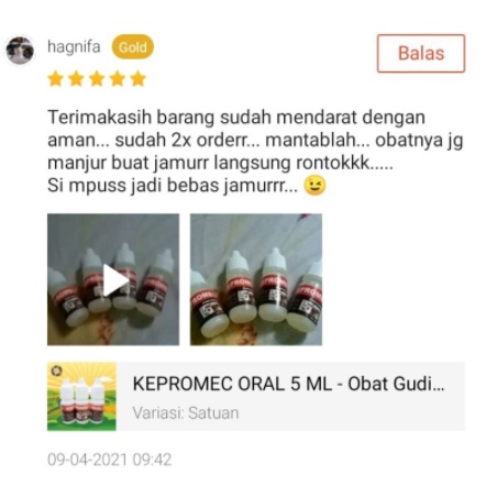 KEPROMEC ORAL 10 ML - Obat Gudik Jamur Scabies Kucing Kelinci Anjing