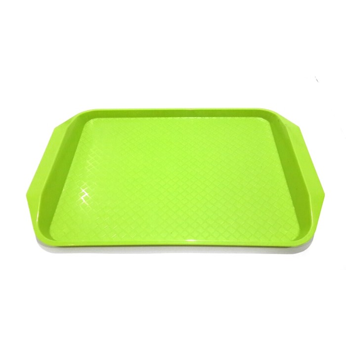 GOLDEN DRAGON - 890 Nampan Plastik Gagang Persegi Hijau Stabilo