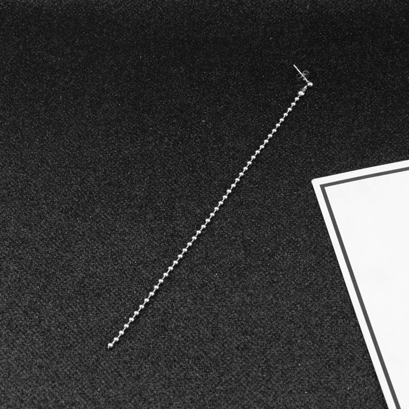 BTS Chengcheng Anting Panjang Rantai Stainless Steel Model Piercing &amp; Tanpa Tusuk untuk Pria/Wanita