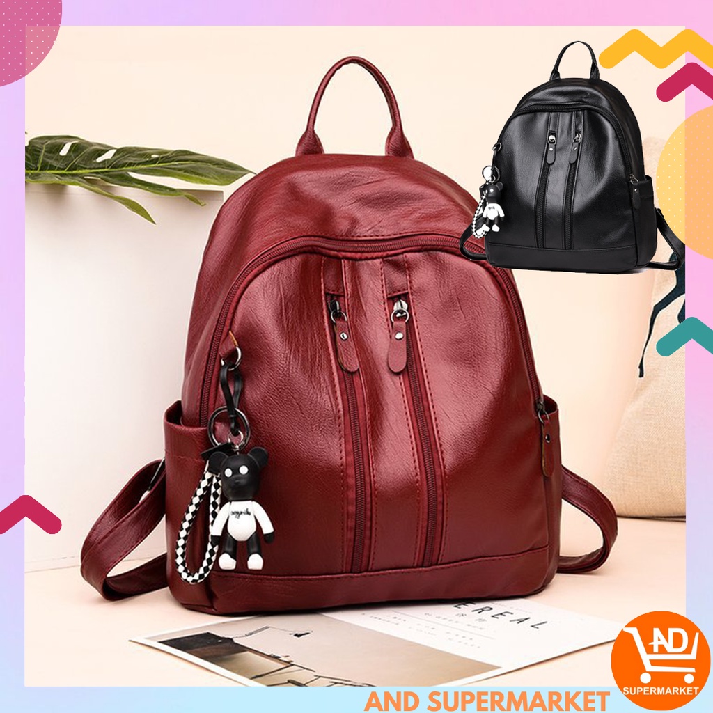 AND COD T33 TAS WANITA RANSEL STYLISH BACKPACK KULIT FASHION TAS PUNGGUNG FASHION RANSEL KOREA COD