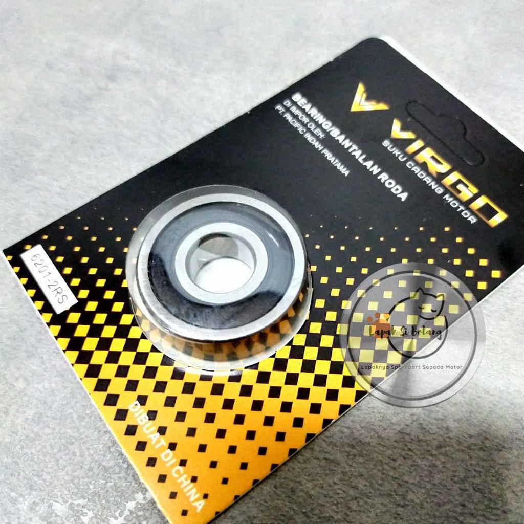 LAHER 6201-2RS MURAH (HARGA UNTUK PER BOX ISI 10 PCS) BEARING 6201-2RS BANTALAN RODA 6201-2RS