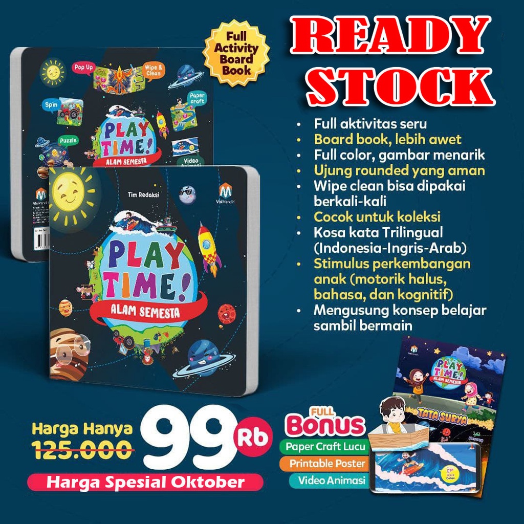 Board Book : Play Time edisi Alam Semesta (Ziyad)