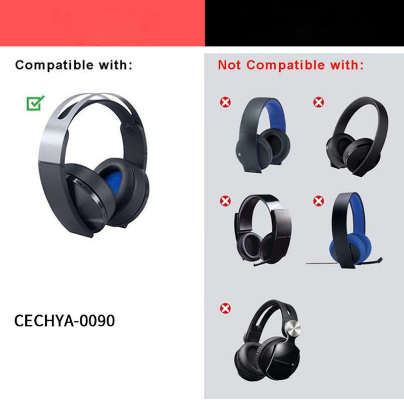 btsg 1 Pair Earmuff Soft Foam Ear Pads Ear Cushion for SONY PlayStation PS4 Platinum Wireless Headset model:CECHYA-0090